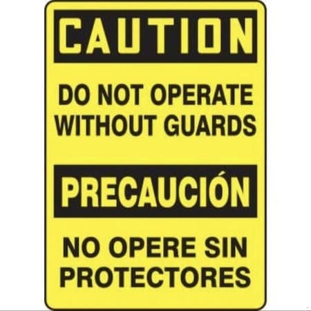 Accuform BILINGUAL OSHA CAUTION Safety Sign DO SBMEQC721XT